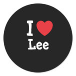 I love Lee heart custom personalized stickers