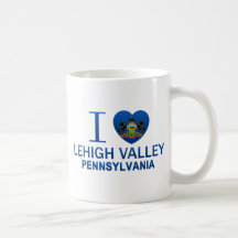 I Love Lehigh Valley, PA Coffee Mugs