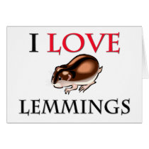 I Love Lemmings cards by tshirtshirts I Love Lemmings cards