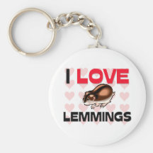 I Love Lemmings Key Chain