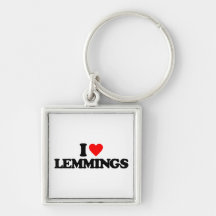 I LOVE LEMMINGS KEY CHAINS