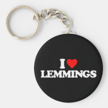 I LOVE LEMMINGS KEYCHAINS