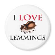 I Love Lemmings magnets by tshirtshirts I Love Lemmings magnets