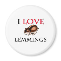 I Love Lemmings magnets by tshirtshirts I Love Lemmings magnets
