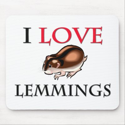 I Love Lemmings Mouse Mats by tshirtshirts
