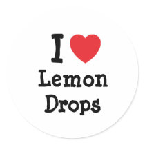 I love Lemon Drops heart T-Shirt stickers by funnycustomtshirts I love Lemon Drops heart T-Shirt stickers