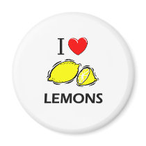 I Love Lemons Fridge Magnets