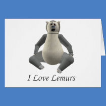I Love Lemurs Card