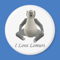 I Love Lemurs Magnet
