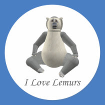 I Love Lemurs Sticker