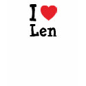I love Len heart custom personalized t-shirts