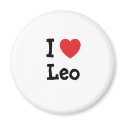 I love Leo heart T-Shirt magnets