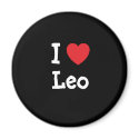 I love Leo heart T-Shirt magnets