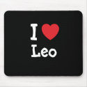 I love Leo heart T-Shirt mousepads