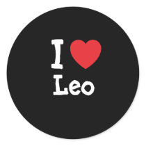 I love Leo heart T-Shirt stickers by funnycustomtshirts I love Leo heart T-Shirt stickers