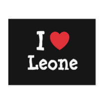 I love Leone heart T-Shirt postcards