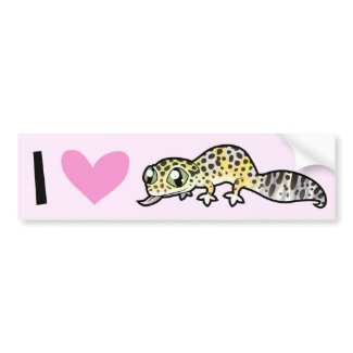 I Love Leopard Geckos Bumper Sticker