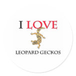 I Love Leopard Geckos stickers