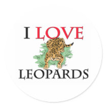 I Love Leopards stickers by tshirtshirts I Love Leopards stickers