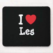 I love Les heart custom personalized mousepads
