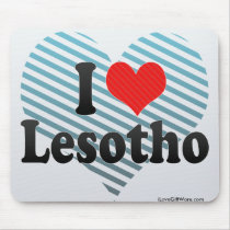 I Love Lesotho Mouse Pads