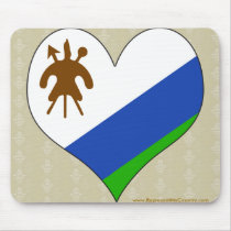 I Love Lesotho Mouse Pads