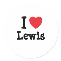 I love Lewis heart custom personalized stickers by funnycustomtshirts I love Lewis heart custom personalized stickers