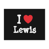 I love Lewis heart T-Shirt postcards by funnycustomtshirts I love Lewis heart T-Shirt postcards