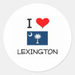 I Love Lexington South Carolina Round Stickers
