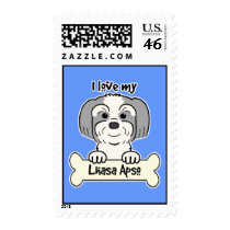I Love Lhasa Apso Postage Stamp