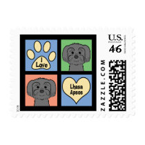 I Love Lhasa Apsos Postage Stamps