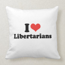 I LOVE LIBERTARIANS - .png Pillow