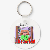 I Love Librarians keychains