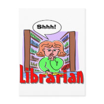 I Love Librarians postcards