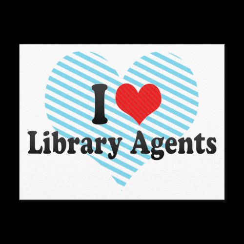 I Love Library Agents Postcards