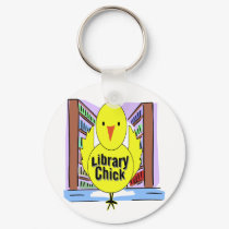 I Love Library Chicks keychains