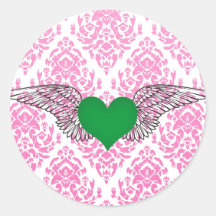 I Love Libya -wings Round Sticker