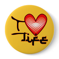 i Love Life Button