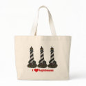 I Love Lighthouses Tote bags