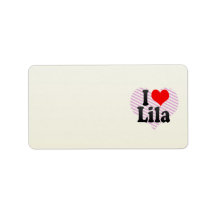 I love Lila Custom Address Labels