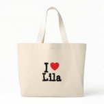 I love Lila heart T-Shirt bags