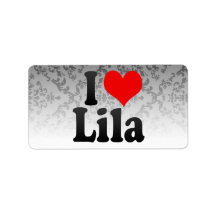 I love Lila Personalized Address Label