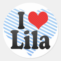 I Love Lila Round Sticker