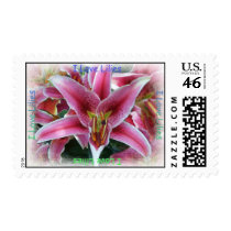 I love lilies postage