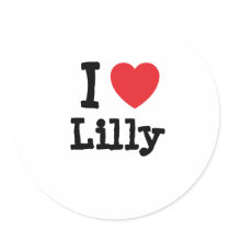 I love Lilly heart T-Shirt stickers by funnycustomtshirts I love Lilly heart T-Shirt stickers