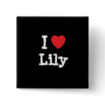 I love Lily heart T-Shirt buttons