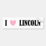 I LOVE LINCOLN BUMPER STICKER
