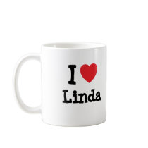 I love Linda heart T-Shirt mugs