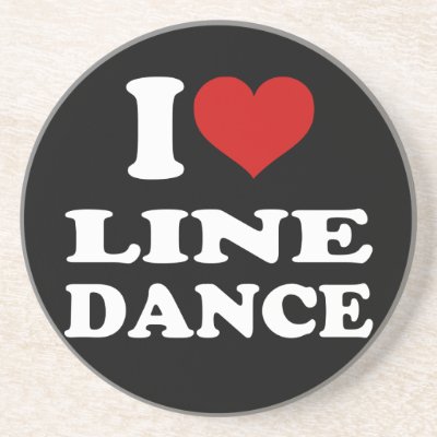 I Love Line Dance coasters