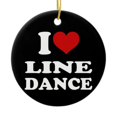 I Love Line Dance ornaments